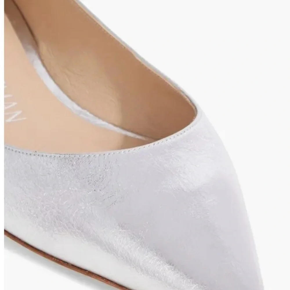 Perfect Holiday Shoe! 
Stuart Weitzman Emilia Silver Women's Flats - Picture 4 of 12